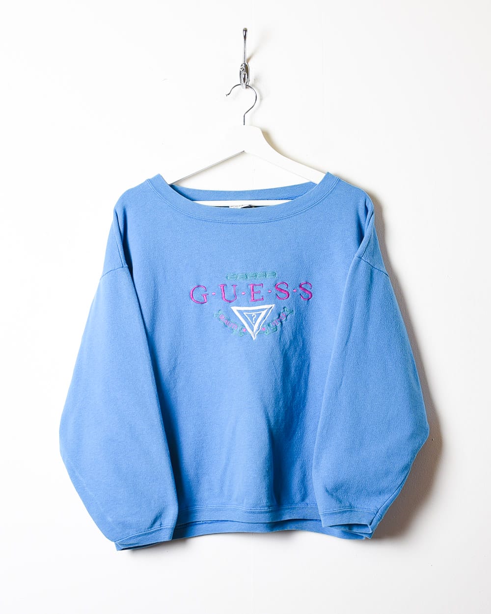 Vintage 90s Blue Guess USA Sweatshirt Small Cotton Domno Vintage