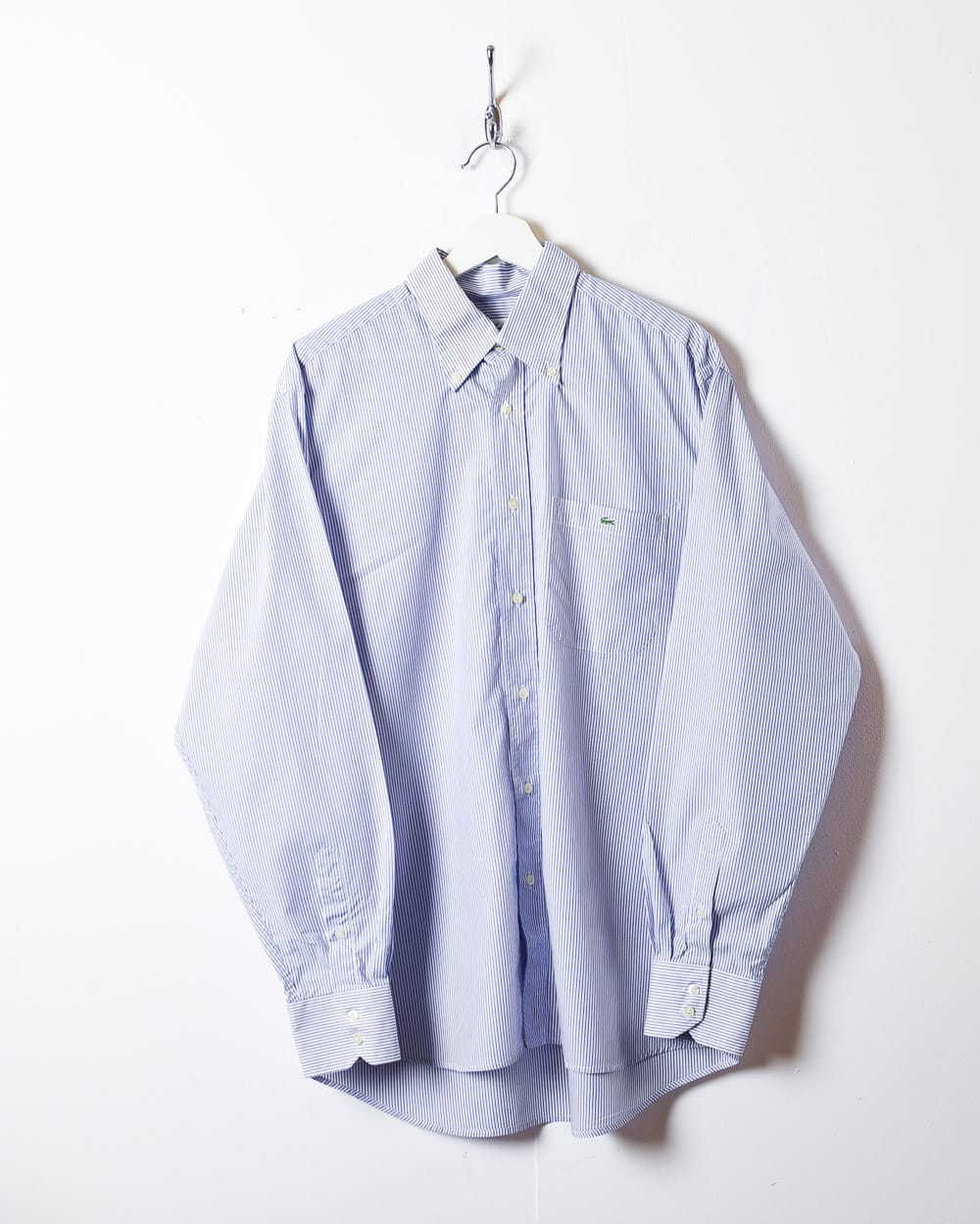 Blue Lacoste Striped Shirt - X-Large