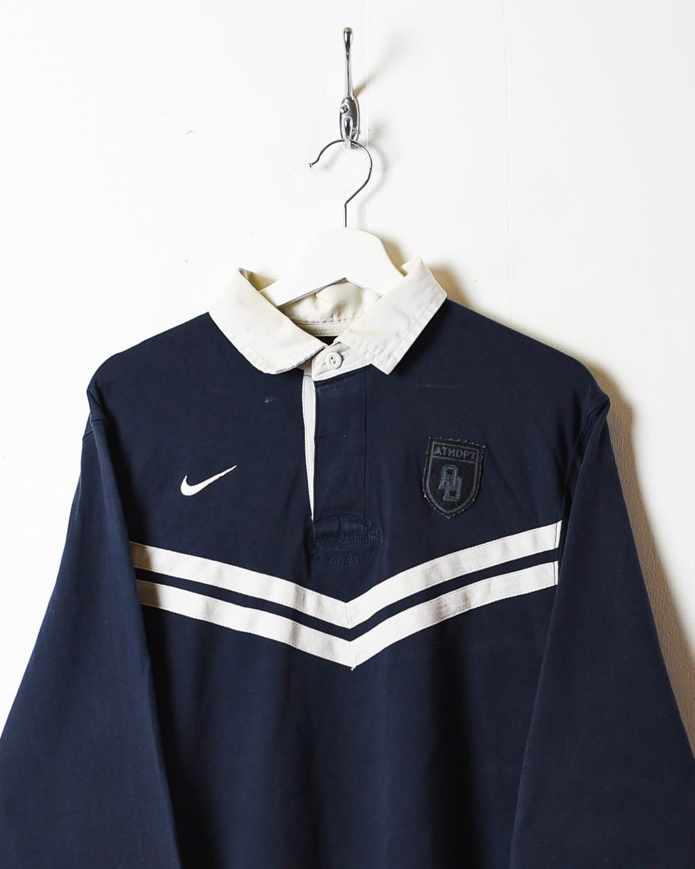 Navy Nike Rugby Shirt - Large