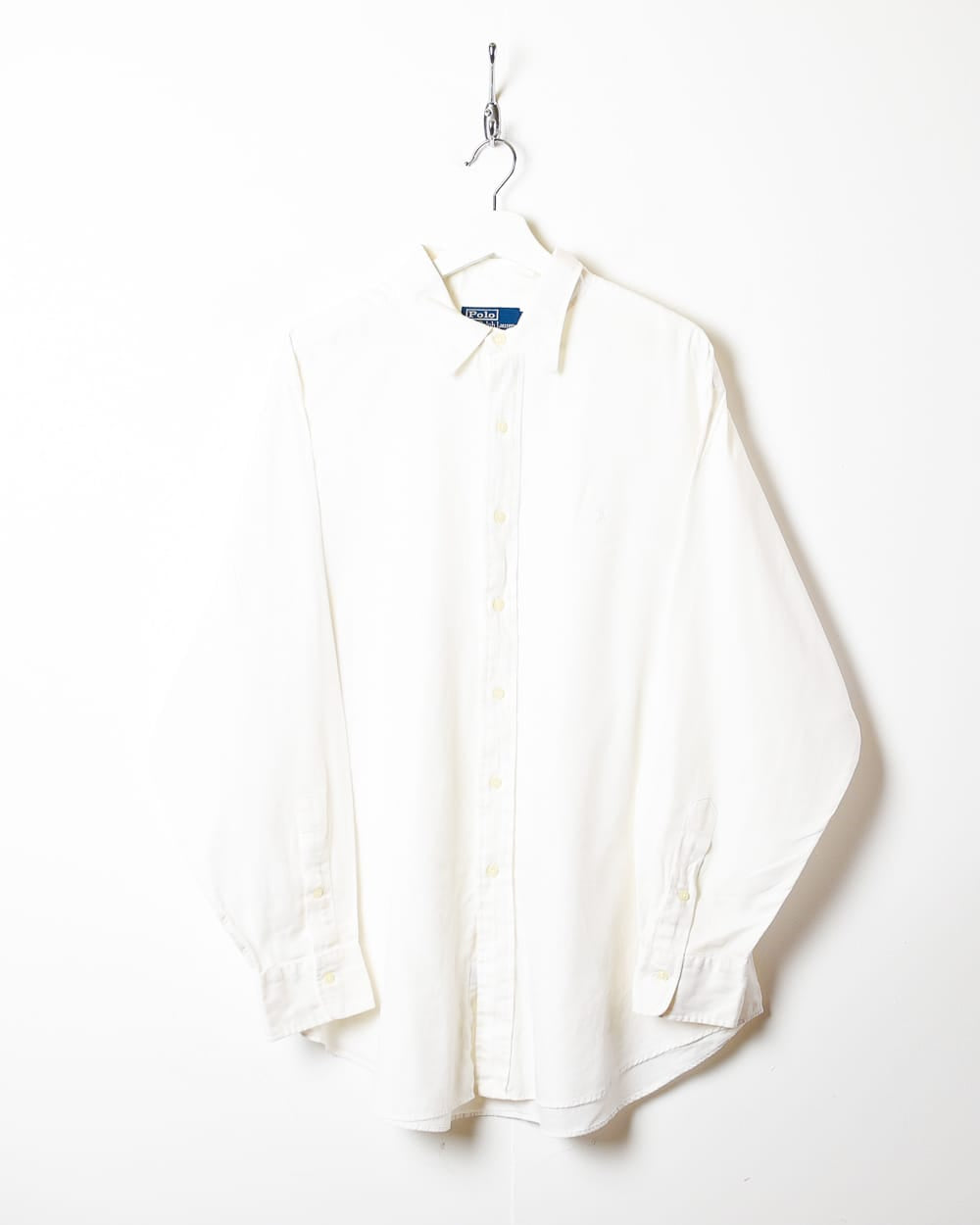 Vintage 90s White Polo Ralph Lauren Andrew Shirt - X-Large Cotton