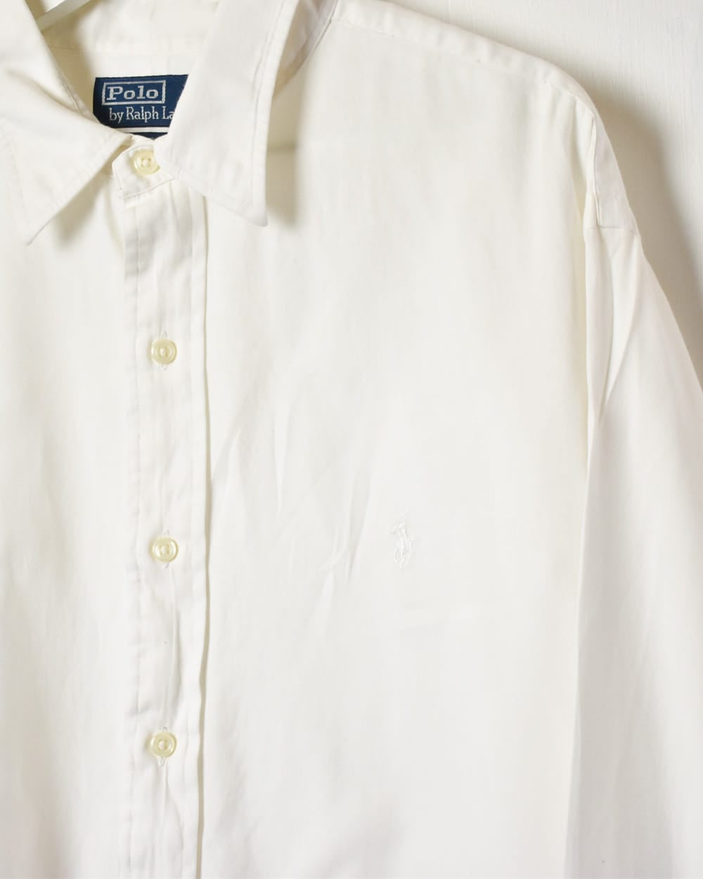 Vintage 90s White Polo Ralph Lauren Andrew Shirt - X-Large Cotton