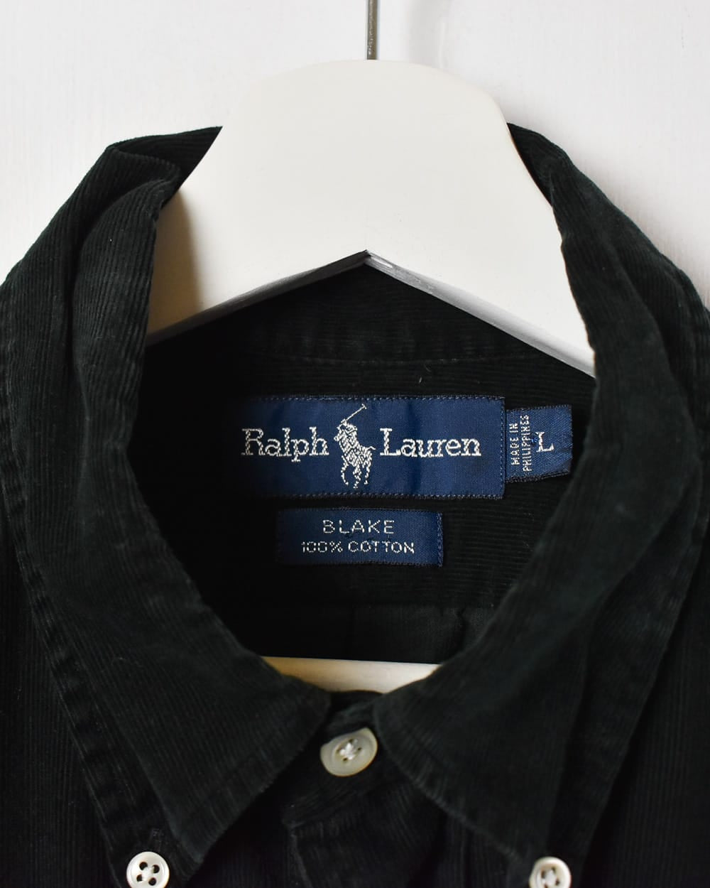 Black Polo Ralph Lauren Blake Corduroy Shirt - Large