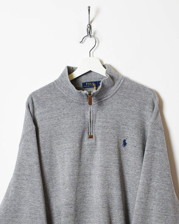 Stone Polo Ralph Lauren 1/4 Zip Sweatshirt - XX-Large