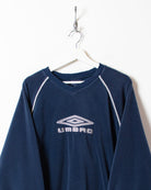 Navy Umbro Fleece Sweatshirt - Small