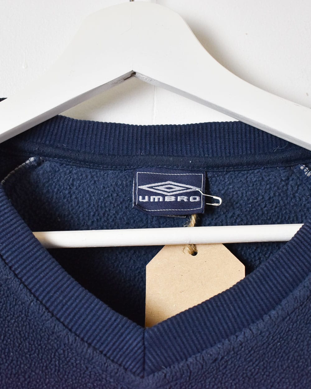 Navy Umbro Fleece Sweatshirt - Small