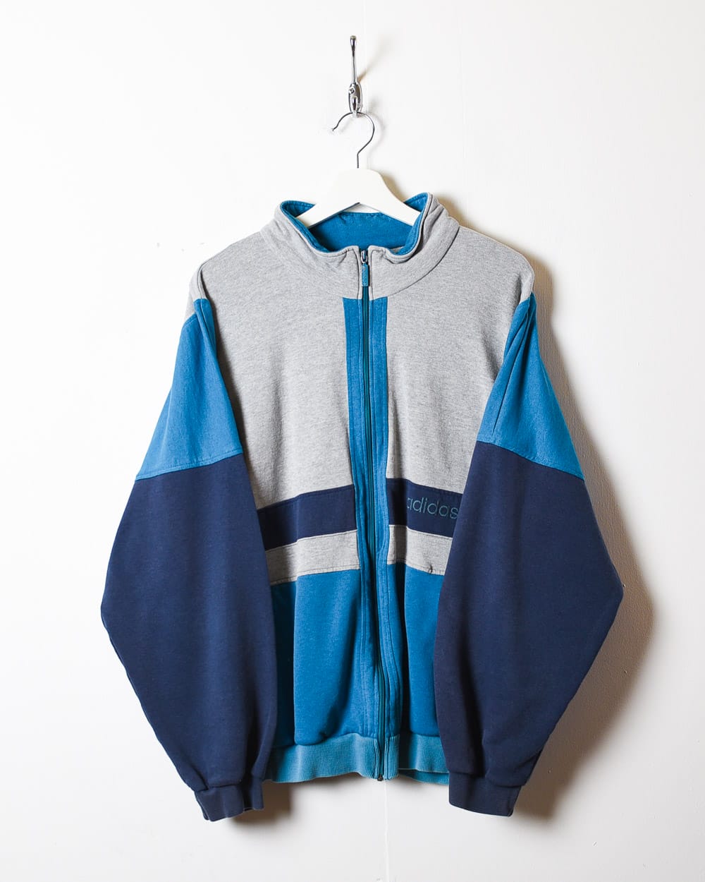 Stone Adidas Zip-Through Sweatshirt - Medium