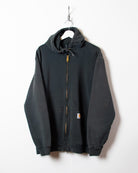 Black Carhartt Zip-Through Hoodie - Large