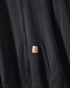 Black Carhartt Zip-Through Hoodie - Large