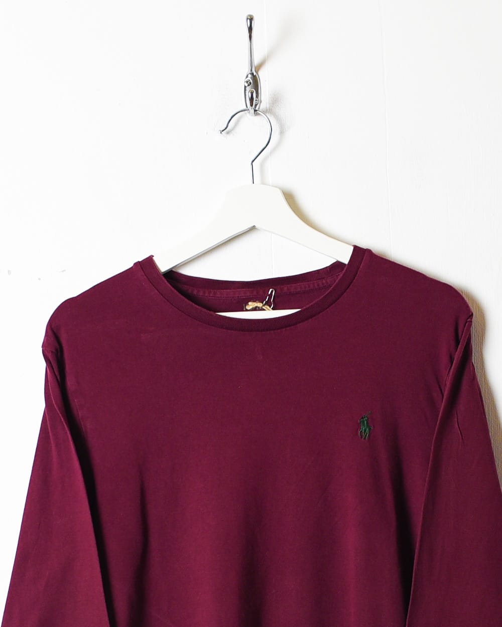 Maroon Polo Ralph Lauren Long Sleeved T-Shirt - Medium