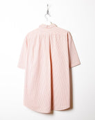 Orange Polo Ralph Lauren Textured Striped Short Sleeved Shirt - XX-Large