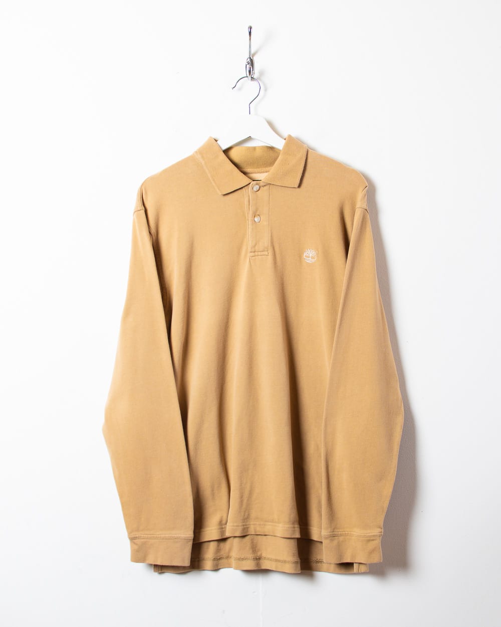 Neutral Timberland Long Sleeved Polo Shirt - Medium