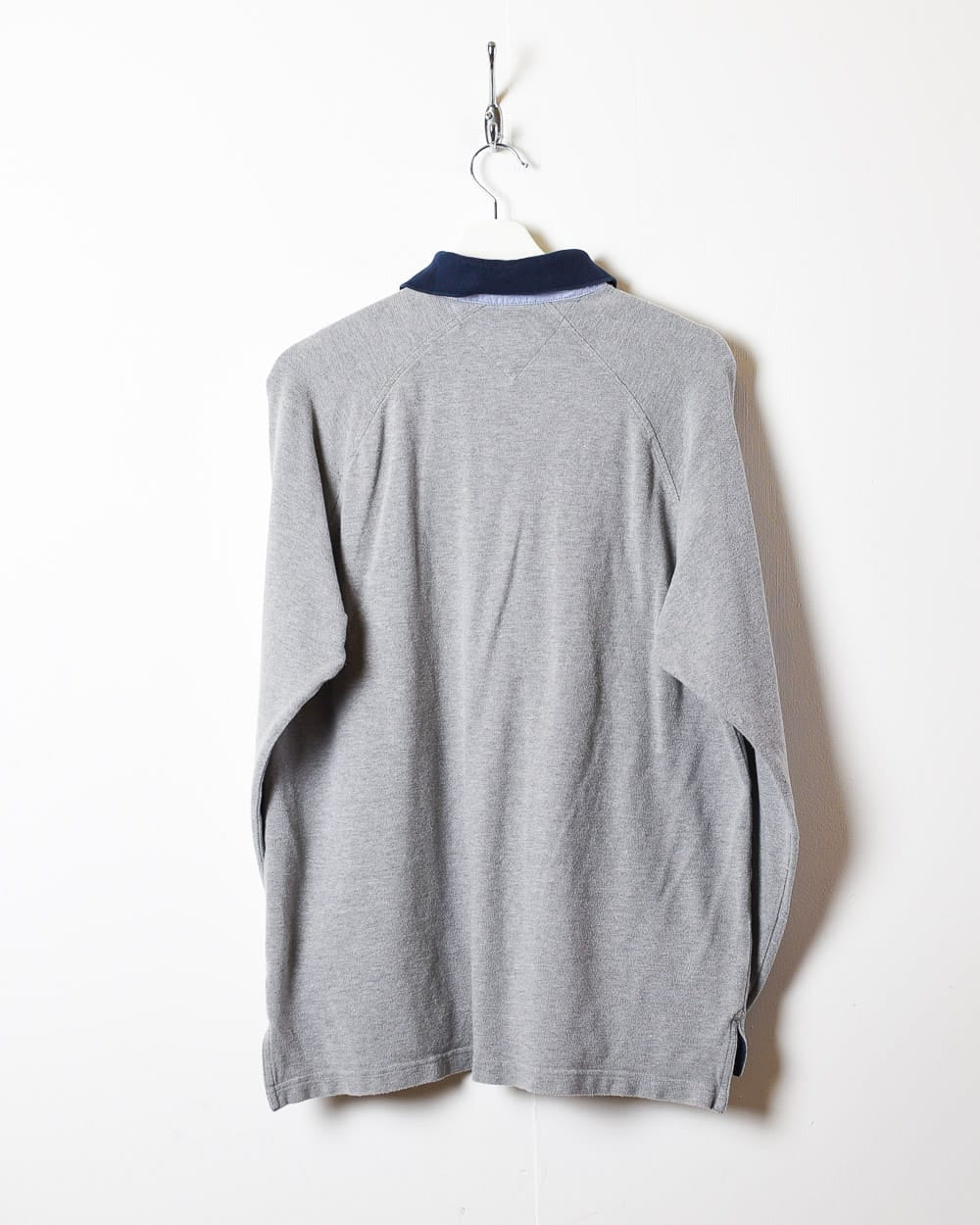 Stone Tommy Hilfiger Long Sleeved Polo Shirt - Medium