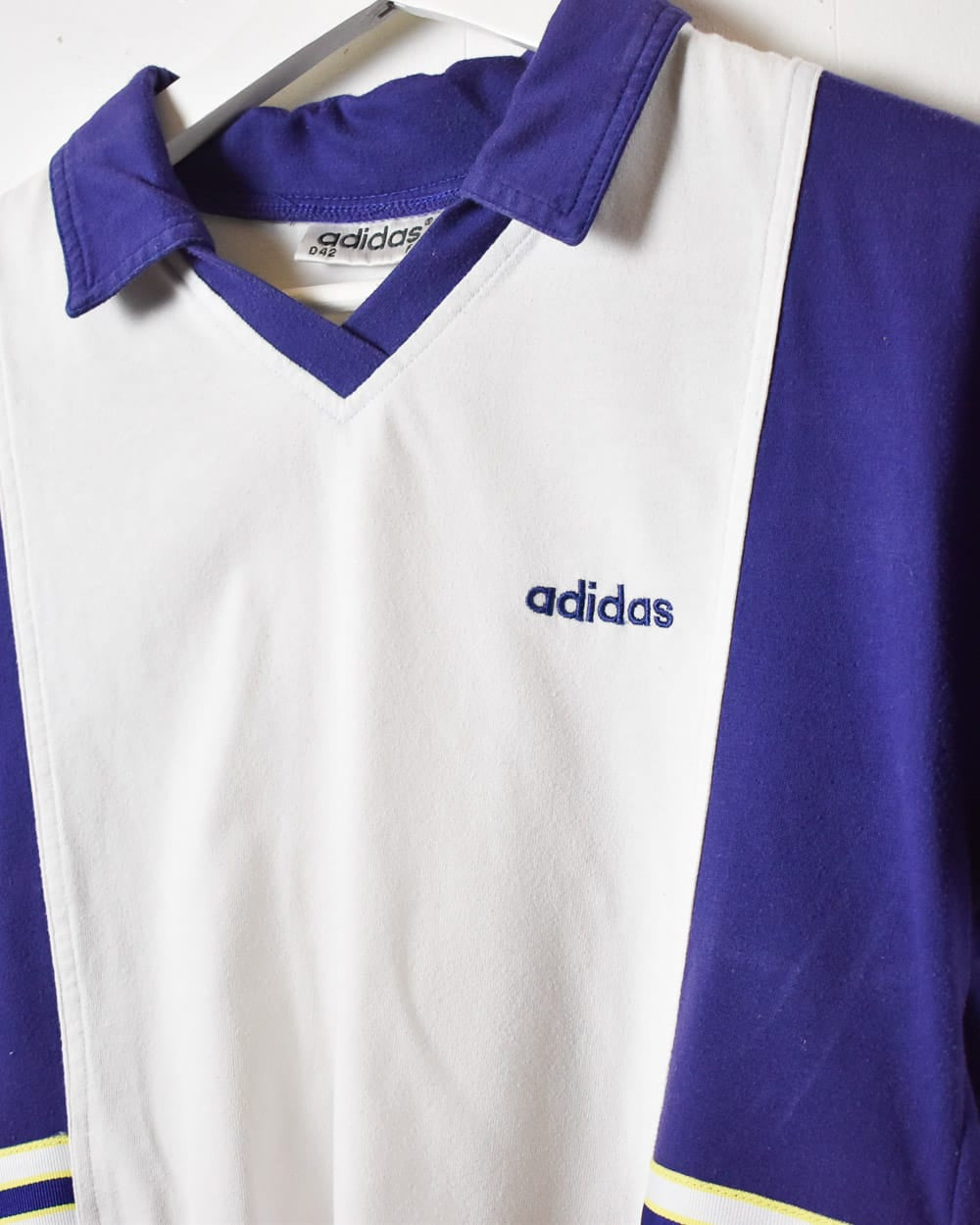 Purple Adidas Collared T-Shirt - Small Women's