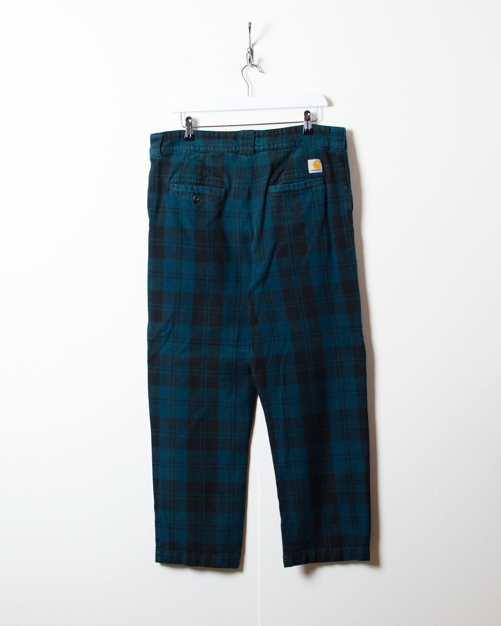 Blue Carhartt Checked Trousers - W35 L27