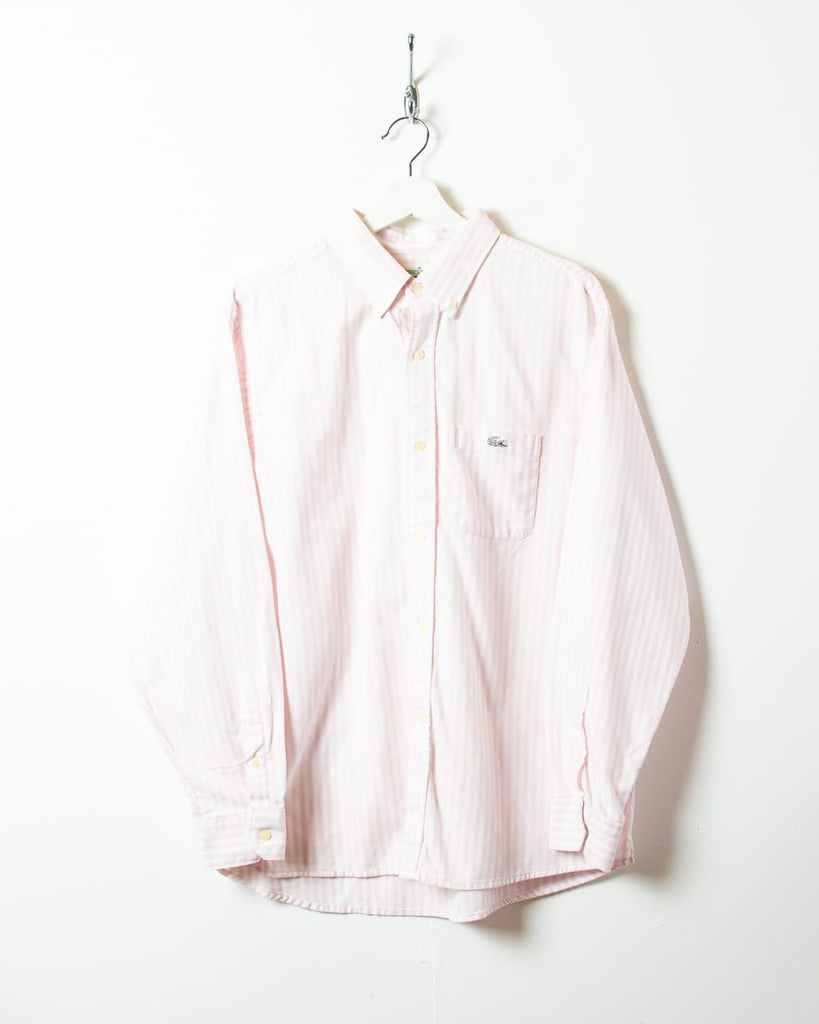 Vintage 90s Pink Chemise Striped Shirt - Large Cotton– Domno Vintage