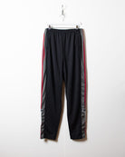 Black Adidas Popper Tracksuit Bottoms - Large