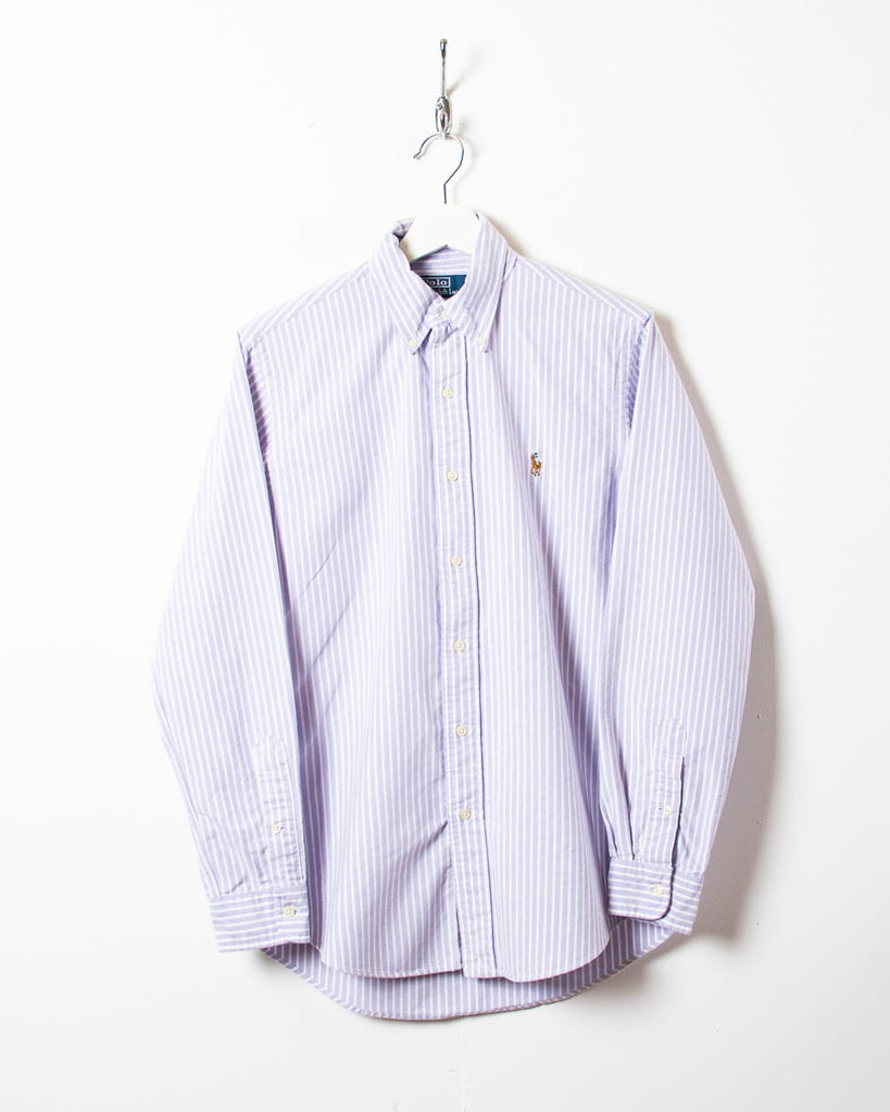 Vintage 90s Purple Polo Ralph Lauren Striped Shirt - Small Cotton ...