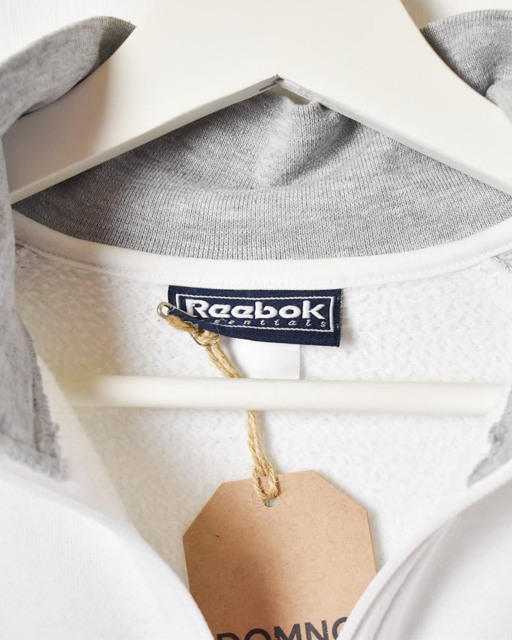 White Reebok Zip-Through Sweatshirt - X-Small Women's
