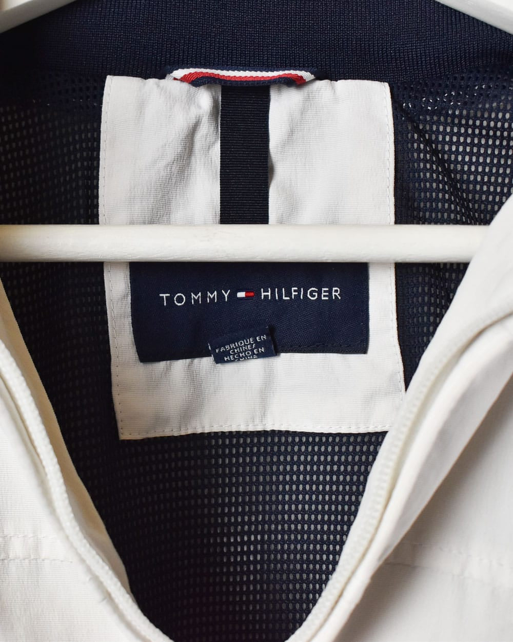 White Tommy Hilfiger Windbreaker Jacket - Small