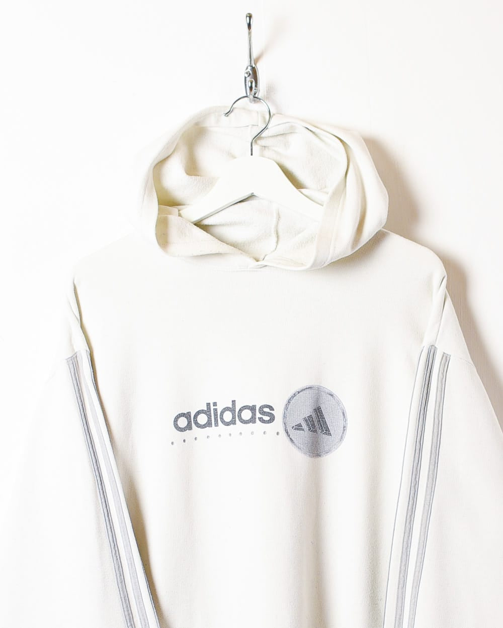 White Adidas Hoodie - X-Large