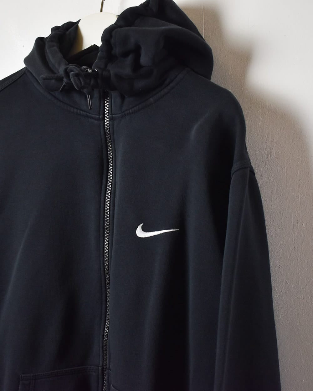 Black Nike Zip-Through Hoodie - Large