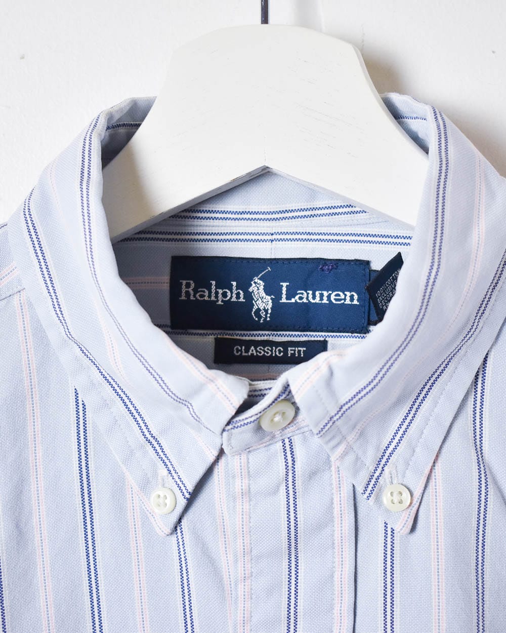 BabyBlue Polo Ralph Lauren Striped Shirt - Medium