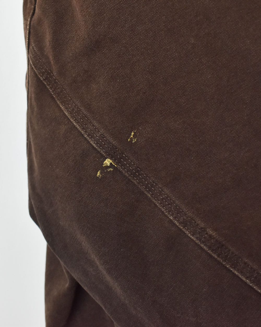 Brown Carhartt Fleece Lined Hooded Workwear Jacket - Large