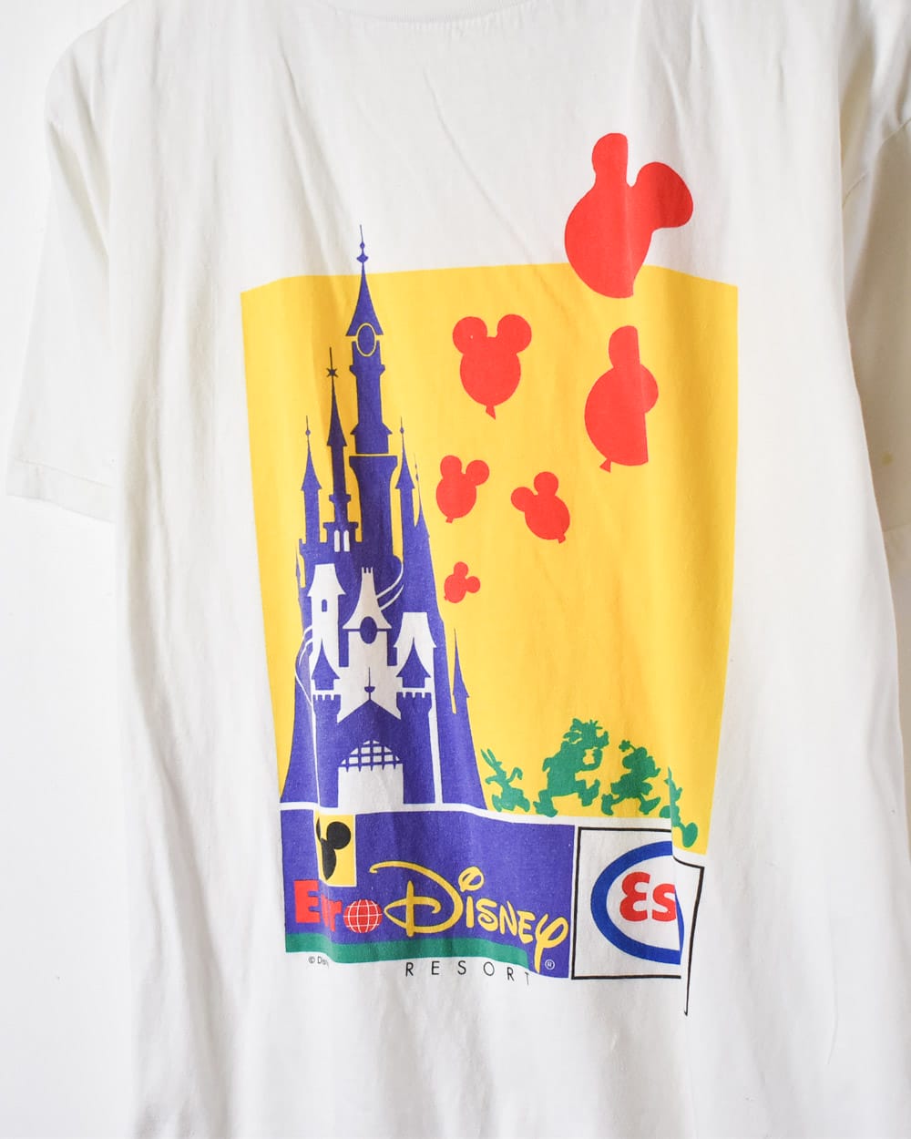 White Disney Euro Disney Resort Single Stitch T-Shirt - Medium