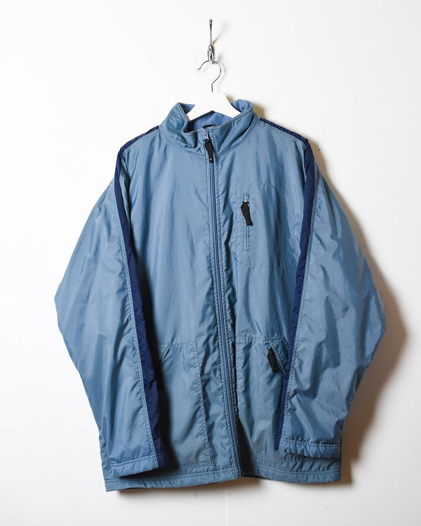 Blue Nike Fleece Lined Windbreaker Jacket - Large