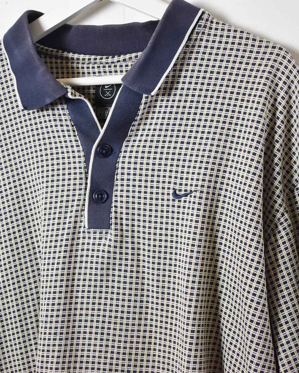 Neutral Nike Golf Textured Polo Shirt - Large