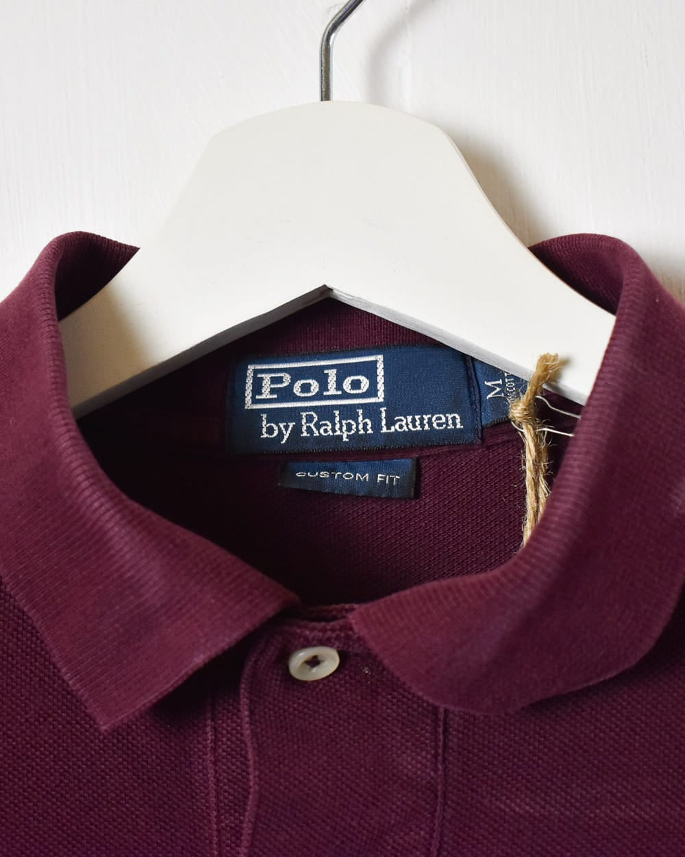 Maroon Polo Ralph Lauren Long Sleeved Polo Shirt - Medium