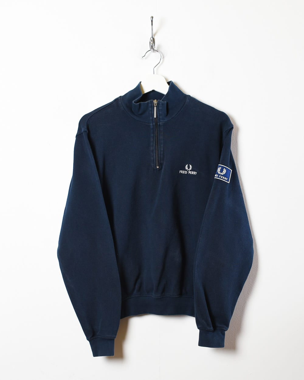 Vintage Fred Perry 1/4 Zip Sweatshirt - Small – Domno Vintage