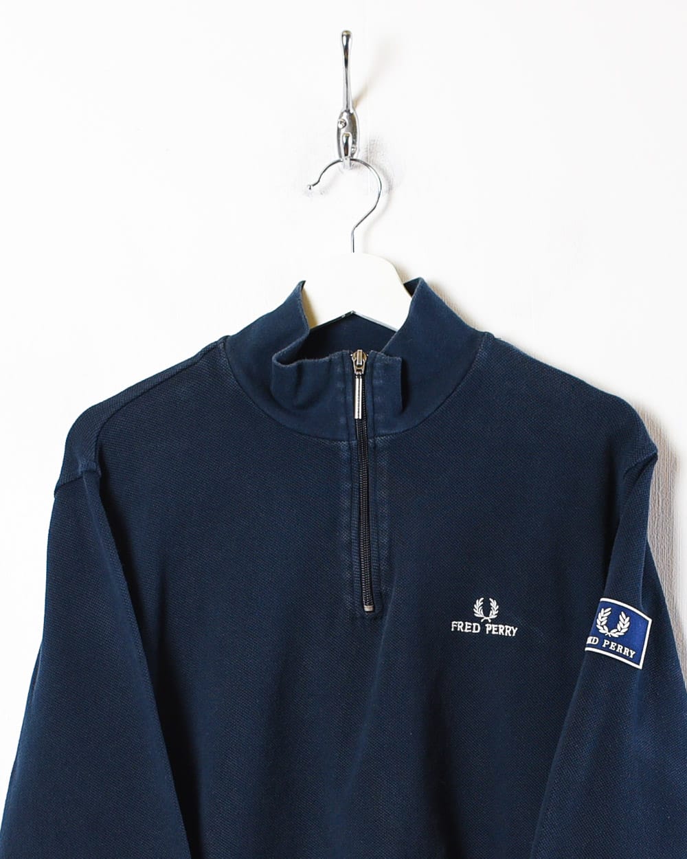 Vintage Fred Perry 1/4 Zip Sweatshirt - Small – Domno Vintage