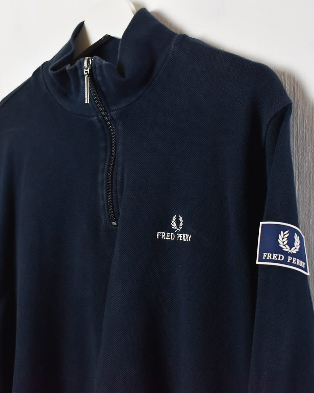 Vintage Fred Perry 1/4 Zip Sweatshirt - Small – Domno Vintage