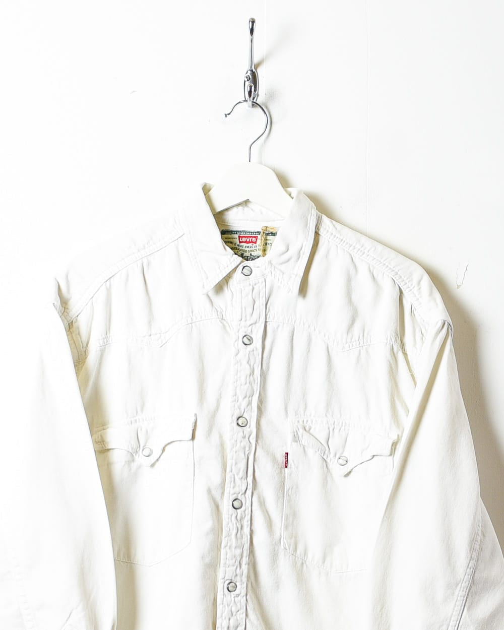 White Levi's Denim Shirt - Medium