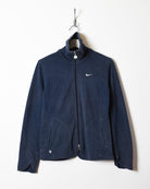 Navy Nike High Neck Zip-Through Sweatshirt - Small Women's