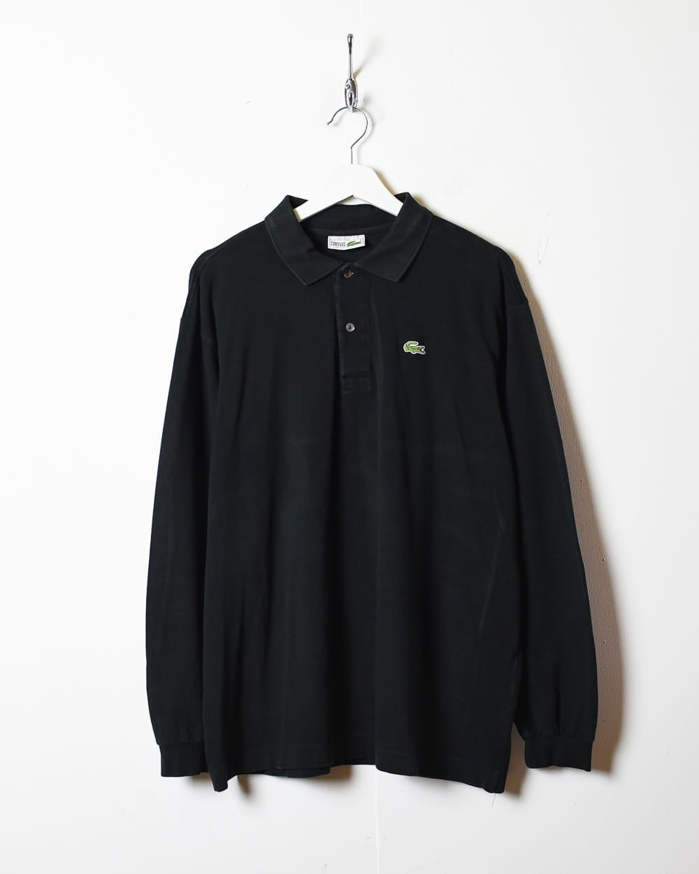 Black Chemise Lacoste Long Sleeved Polo Shirt - X-Large