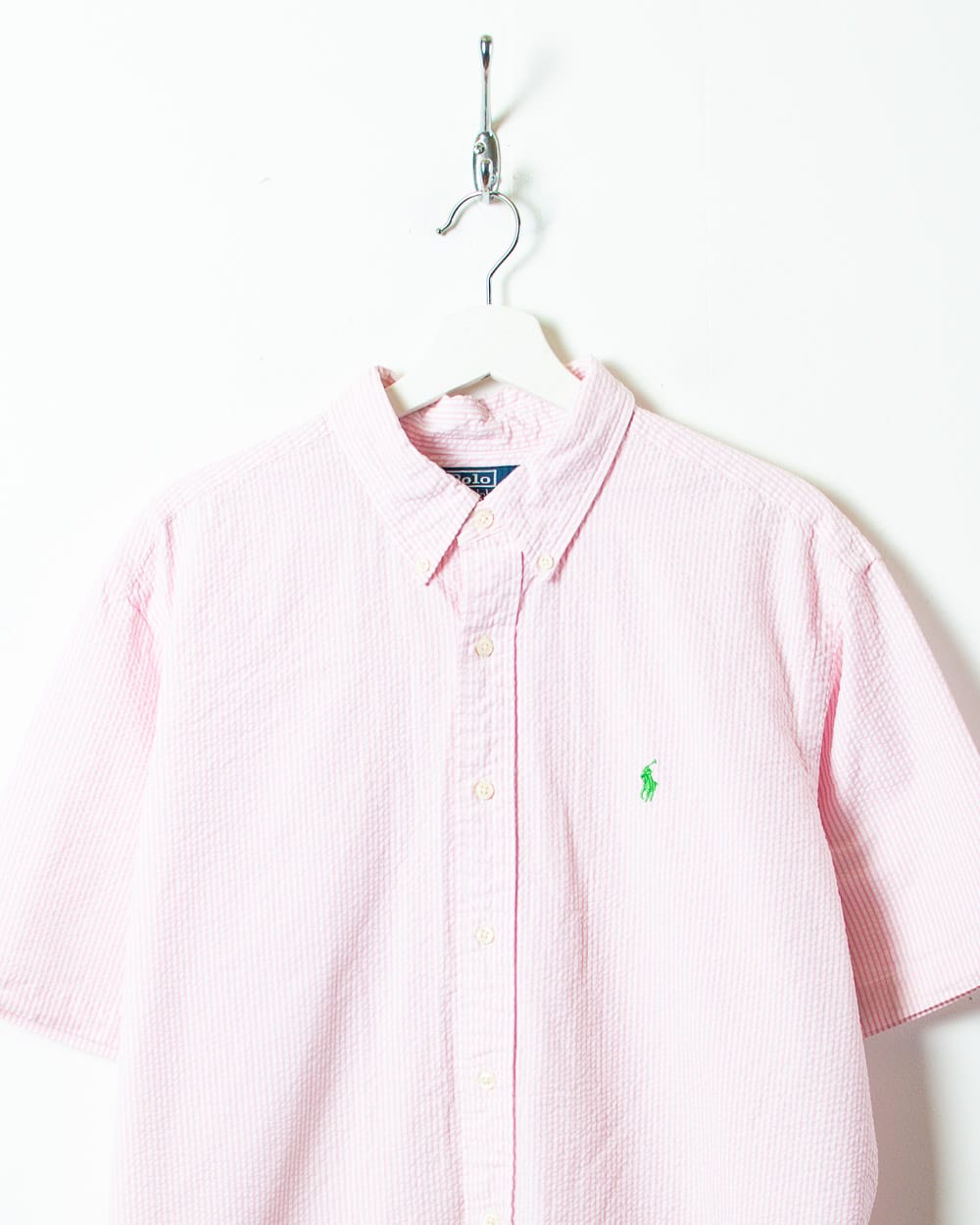 Pink Polo Ralph Lauren Textured Short Sleeved Shirt - X-Large
