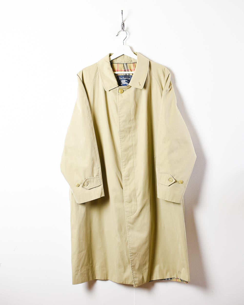 Neutral Burberry Trench Coat - Large Women's