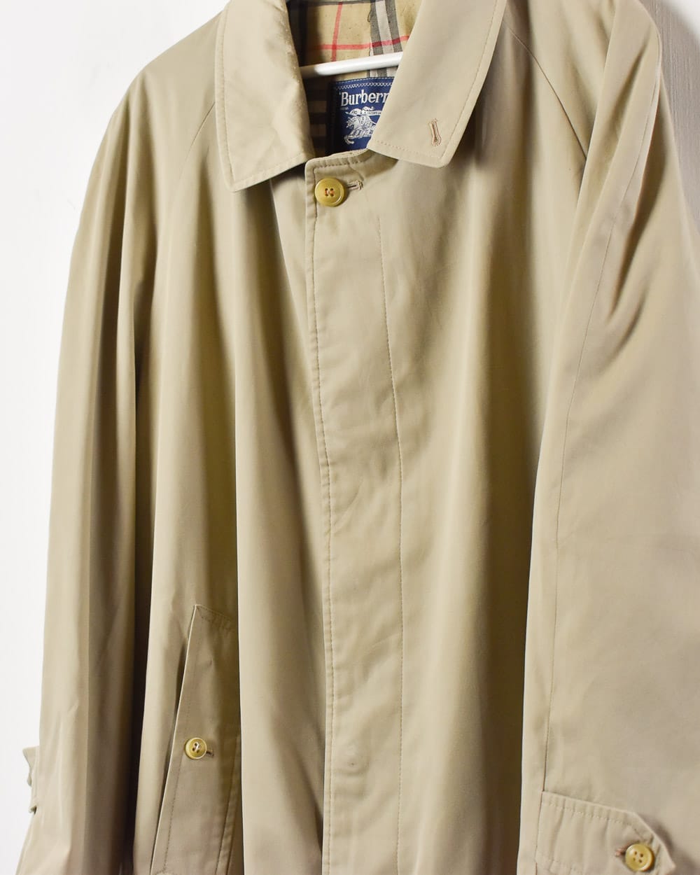 Neutral Burberry Trench Coat - Large Women's