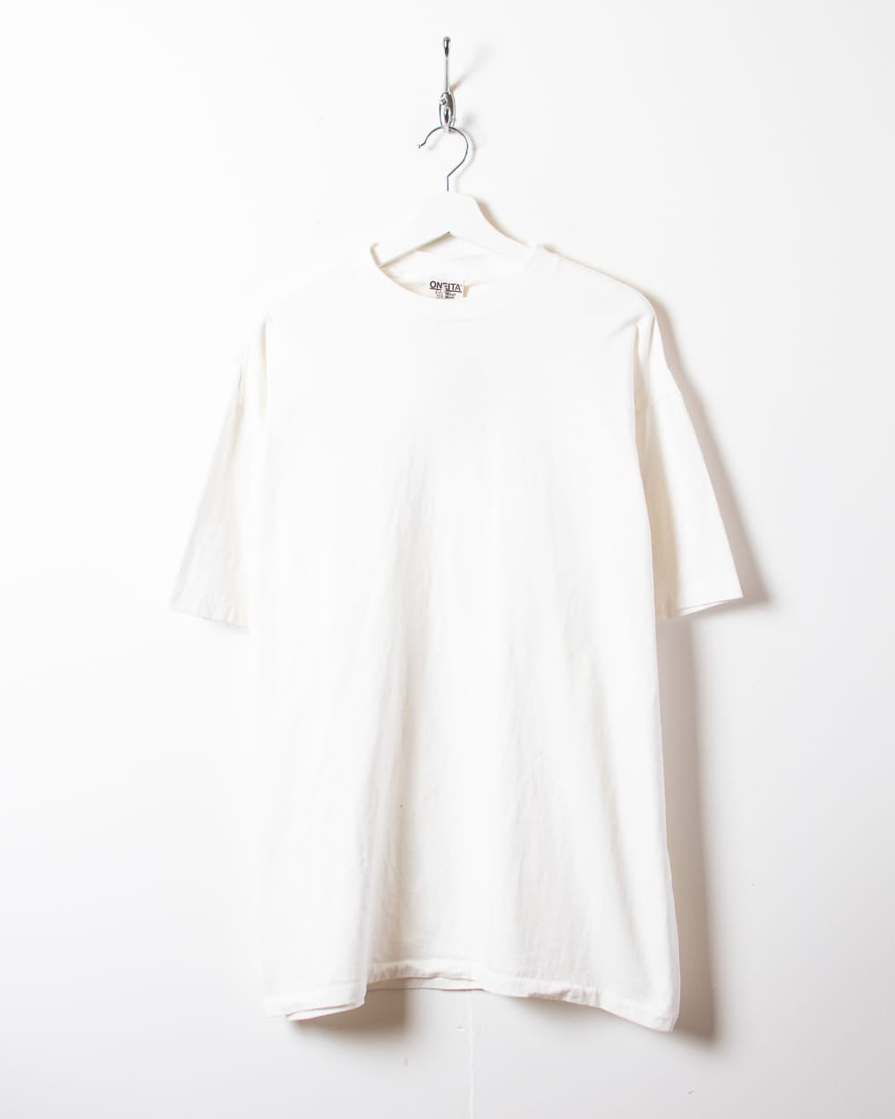 White Plain White Single Stitch T-Shirt - XX-Large