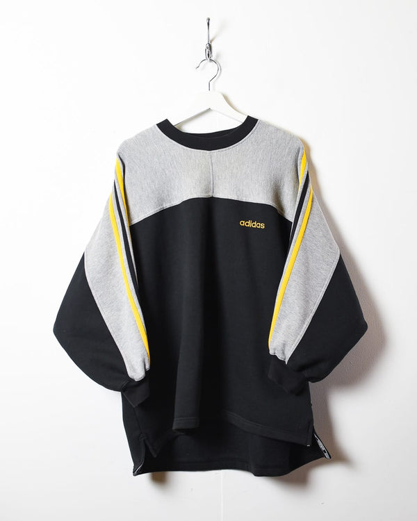 Black Adidas 3/4 Sleeve Sweatshirt - X-Large