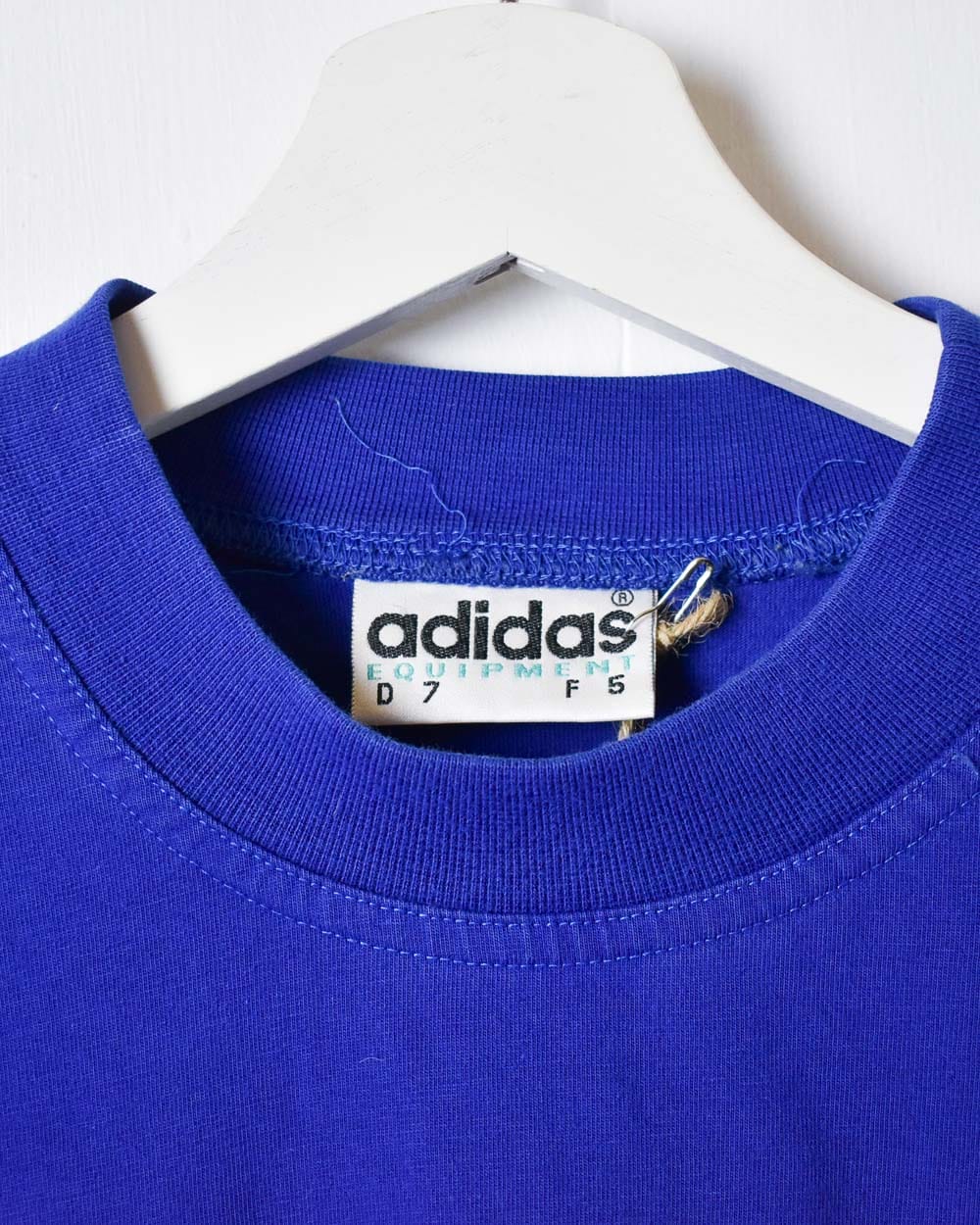 Blue Adidas Equipment Long Sleeved T-Shirt - Large