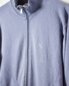 BabyBlue Adidas Zip-Through Sweatshirt - Small