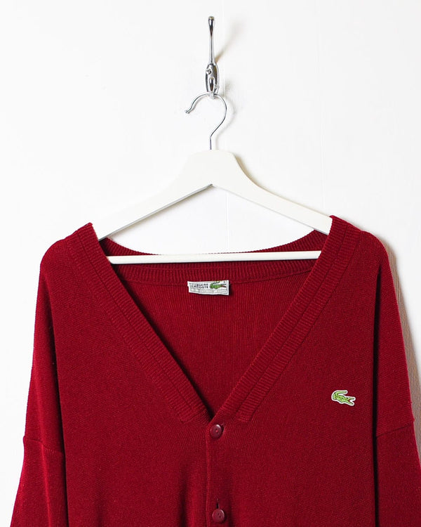 Red Chemise Lacoste Knitted Cardigan - Large