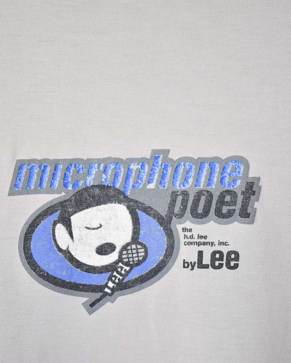 Neutral Lee Microphone Poet T-Shirt - Medium Women's