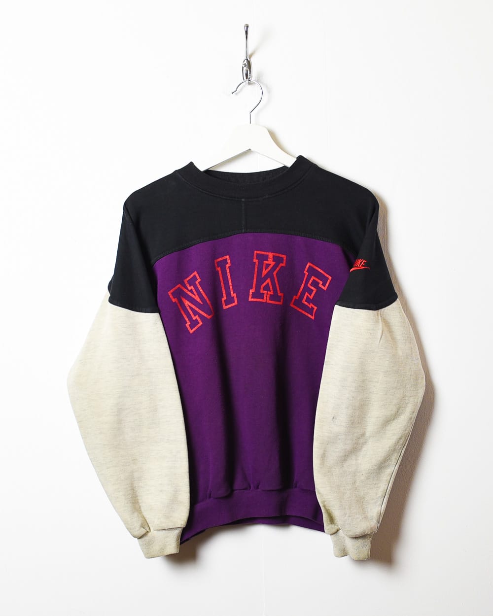 Nike mini swoosh best sale oversized boxy purple sweatshirt