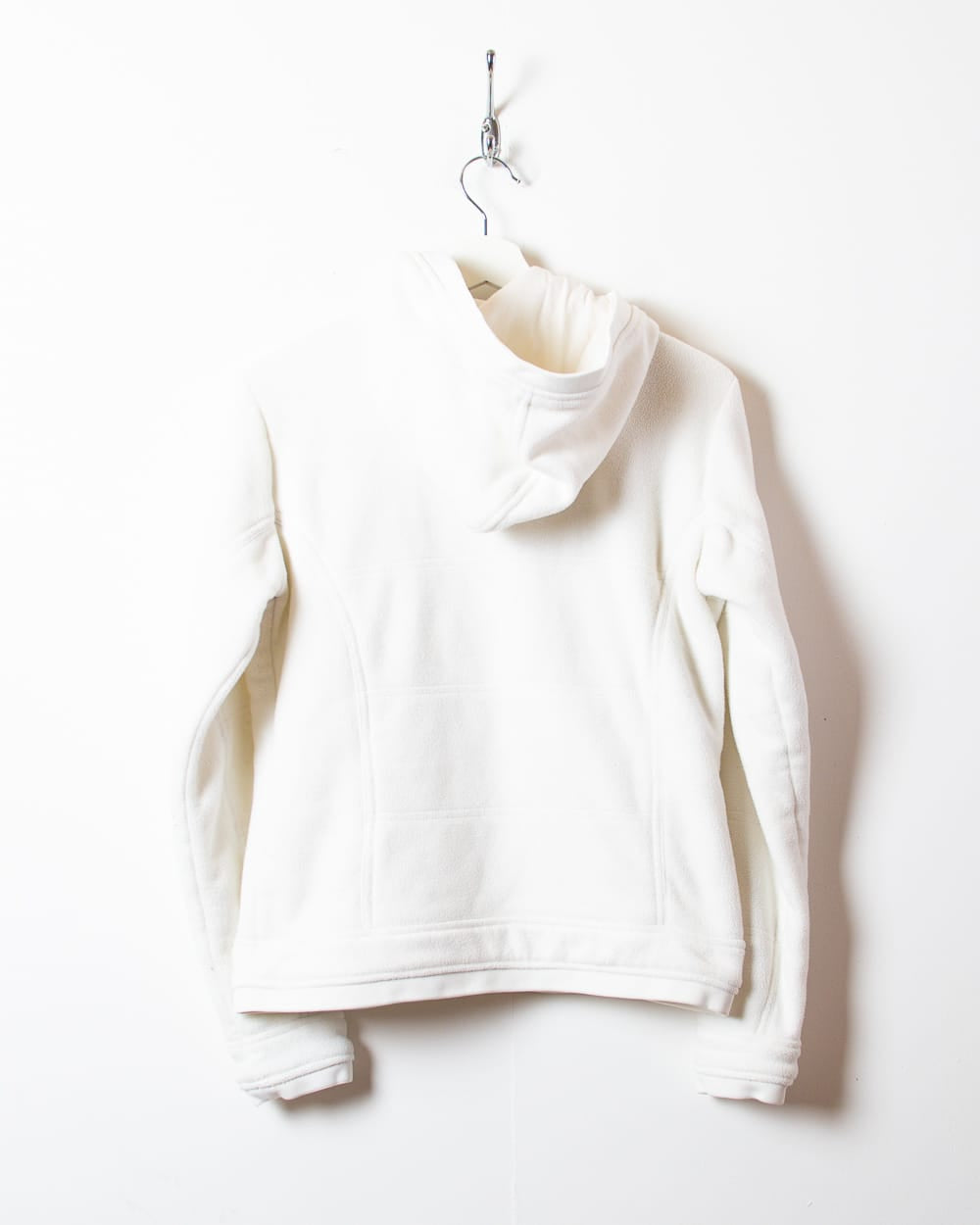White Champion Lined Zip-Through Fleece Hoodie - Medium Women's