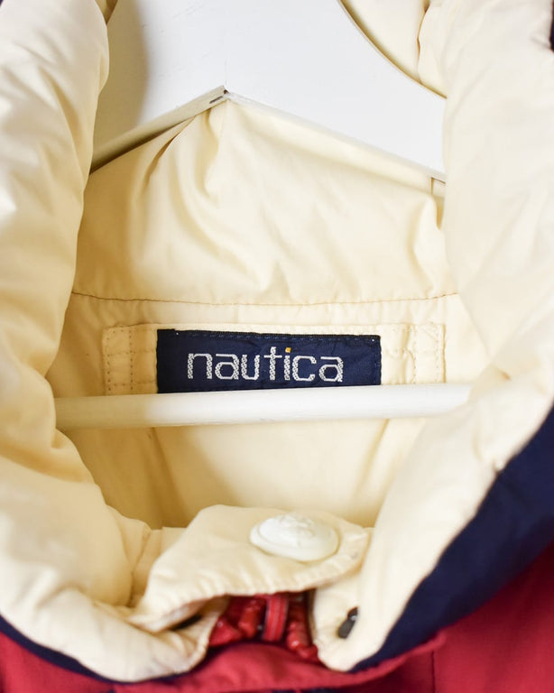 Red Nautica Reversible Puffer Jacket - Medium