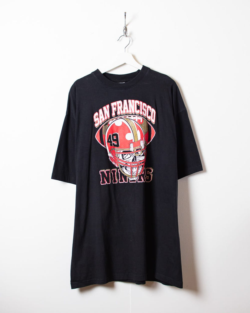 Vintage 90s Black Pro Crux San Francisco 49ers T-Shirt - XXX-Large